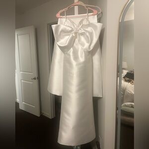 Club L London White Bow Wedding Bridal Dress